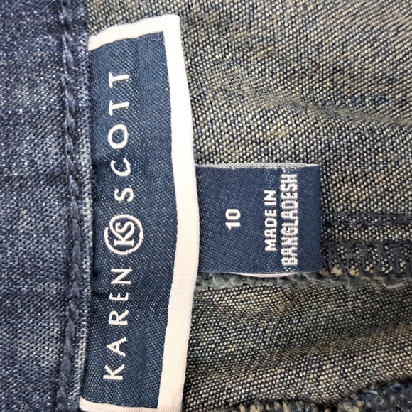 Karen Scott Women's Comfort-Waist Capri Pants, Dark Wash - Picture 11 of 13